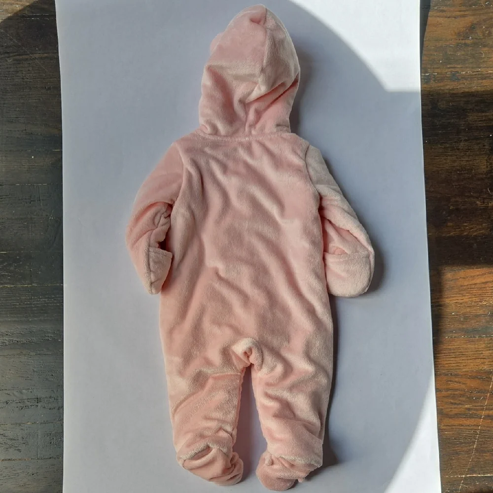 Carter's 6mo Pink Llama/Sheep Hooded Baby Bunting Pram One Piece